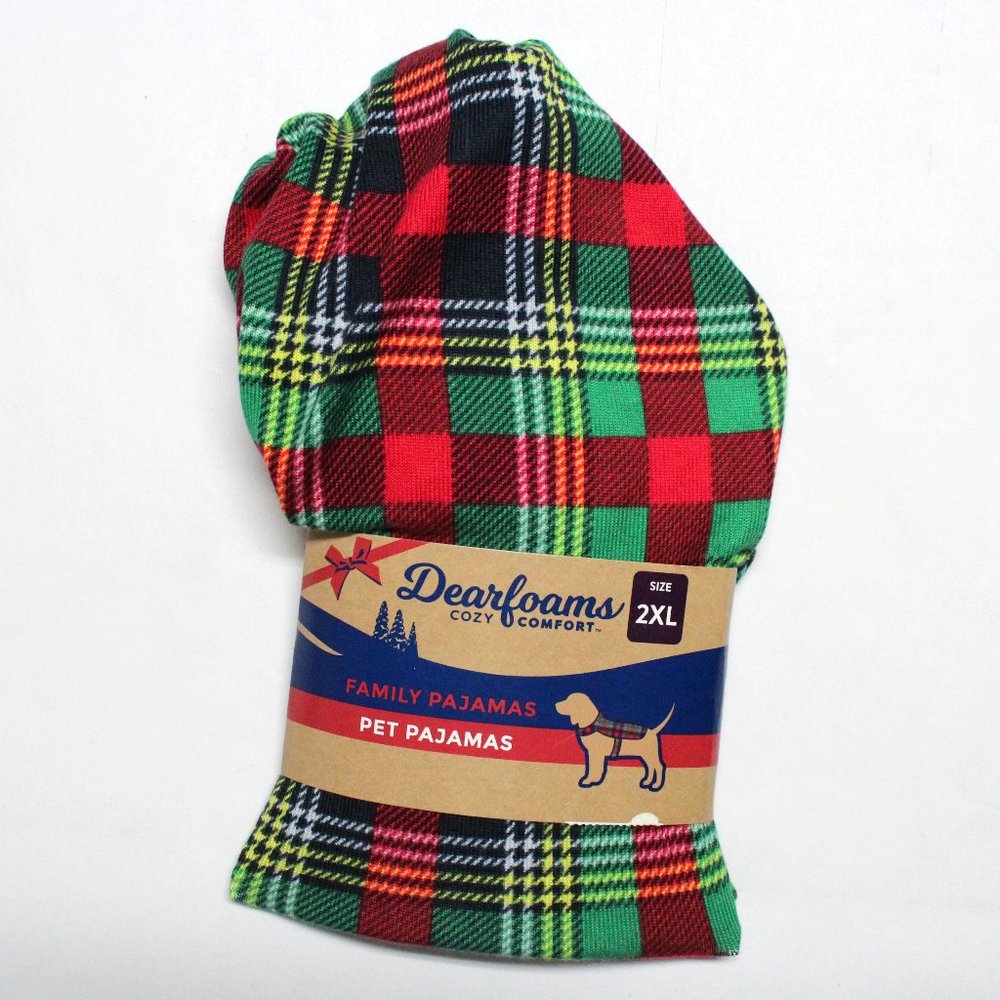 Dearfoams Cozy Comfort Size 2XL Plaid Pet Pajamas